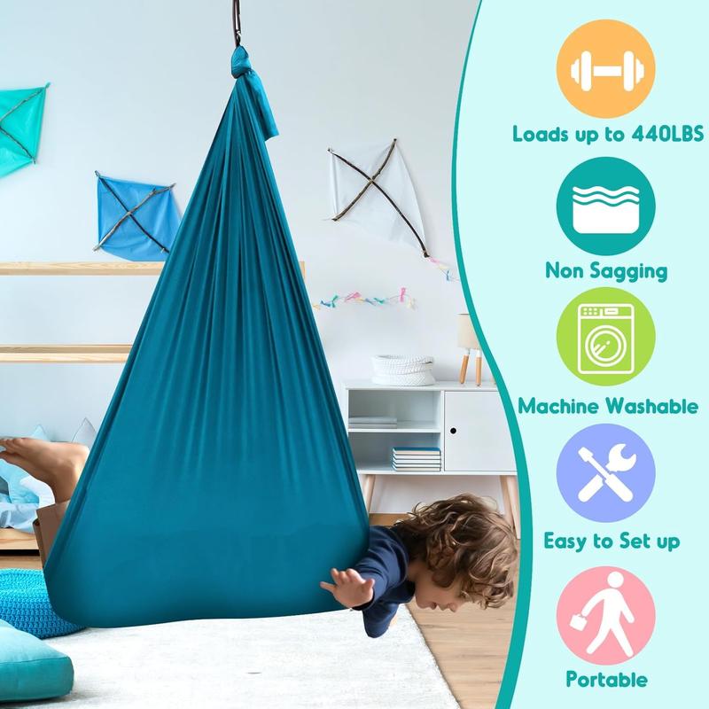 Sensory Swing  Swing Hammock Indoor Outdoor for , Hardware Included, Soft Breathable Nylon Cuddle Swing Joy Hammock for   with , , Aspergers, Sensory Integration