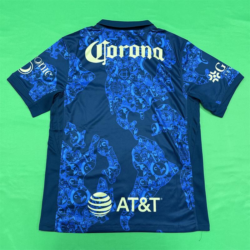 Nike 2425 LIGA MX Club America Home Yellow Short Sleeve Soccer Jerseys New Season Quick Dry Sports