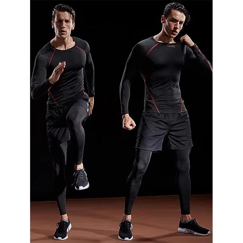 Compression Long Sleeve T Shirt Men Elastic Training T-Shirt Gym Fitness Workout Tights Sport Jersey Athletic Running Shirt Men Does not apply