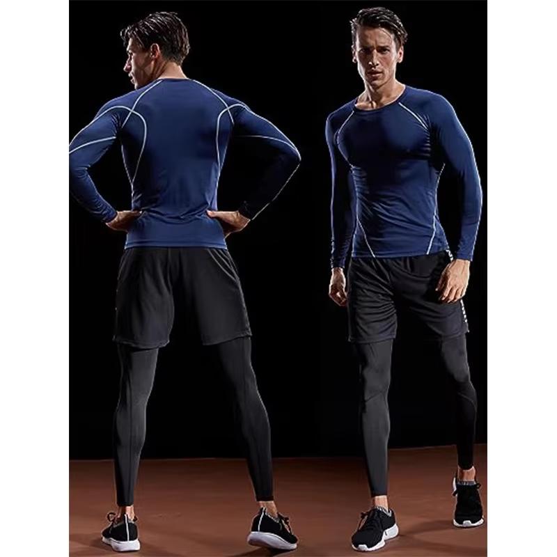 Compression Long Sleeve T Shirt Men Elastic Training T-Shirt Gym Fitness Workout Tights Sport Jersey Athletic Running Shirt Men Does not apply