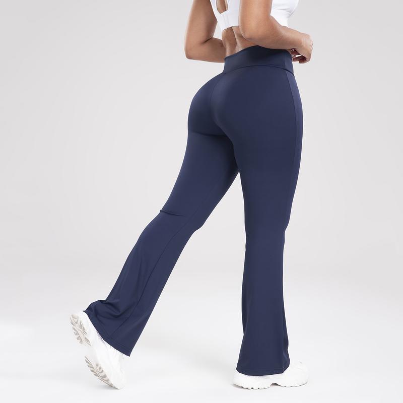 Women's High Waist Flare Leggings  Solid Color Bell Bottom Trousers,  Yoga Pants, Ladies Sportswear Athletic Outfit Gymwear Seamless