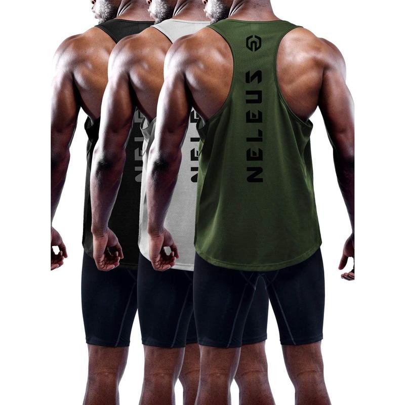 Men's 3 Pack Dry Fit Y-Back Muscle Tank Top