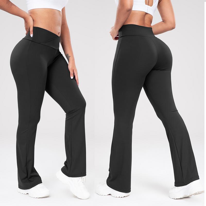 Women's High Waist Flare Leggings  Solid Color Bell Bottom Trousers,  Yoga Pants, Ladies Sportswear Athletic Outfit Gymwear Seamless