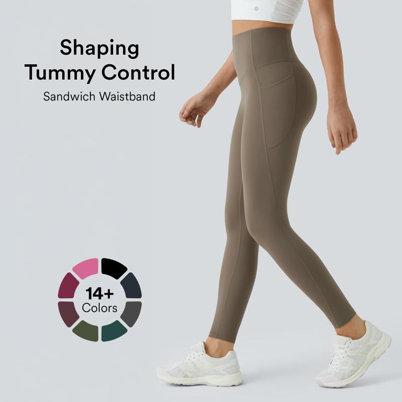 Halara SoCinched High Waisted Tummy Control Side Pocket Shaping Training UltraSculpt Leggings