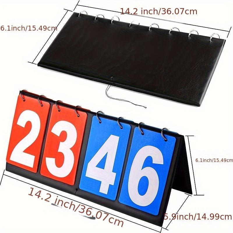 Flip Scoreboard Referee, Multi-Sport Score Flip Chart Scoring Table, for Basketball, Football, Tennis, Baseball, Soccer, Ping Pong, Volleyball, PVC Material, Battery-Free, Universal Use