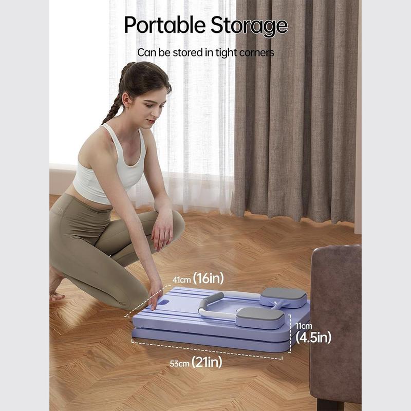 Automatic Rebound Elbow Support Abdominal Board with Knee Mat &Timer,Multiple Exercise Modes，Ab Exercise Machine for Home ,Home Pilates.