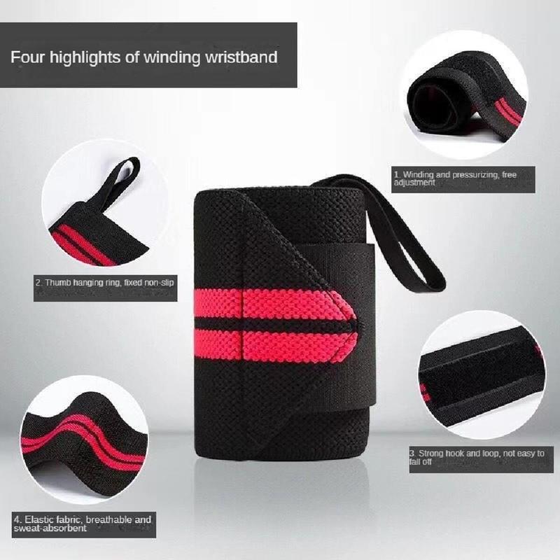 Sports Wristband, 1 Pair Fitness Wrist Support Band for Men & Women, Gym Accessories, Sports Wrist Wrap for Home Gym Workout