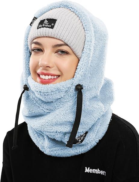 Balaclava Wind-Resistant Winter Face Mask,Fleece Ski Mask for Men and Women,Warm Face Cover Hat Cap Scarf