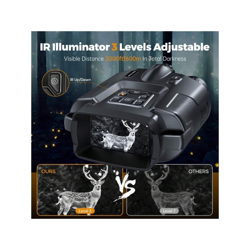 4K Night Vision Binoculars - Equipped With A Flashlight, Capable Of Illumination,