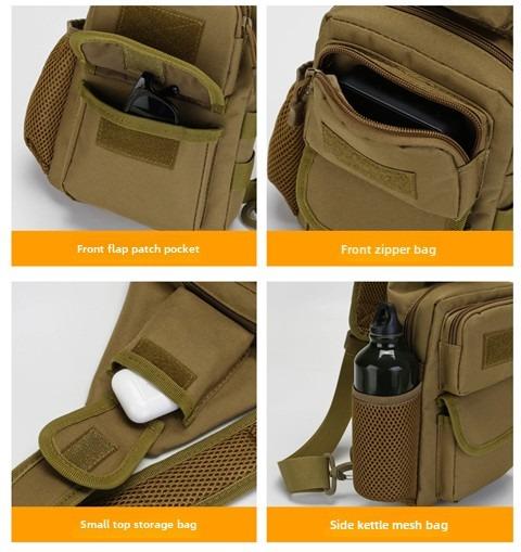 Maxoner Picnic Backpack Military Tactical Shoulder Bag Men Hiking Backpack Nylon Outdoor Hunting Camping Fishing Molle Army Trekking Chest Sling Bag