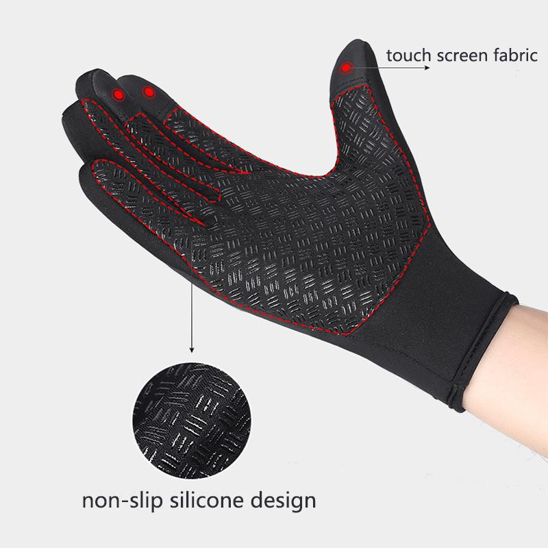 1 Piece Warm Winter Gloves TouchScreen Riding Motorcycle SlidingWaterproof Sports Gloves With Fleece