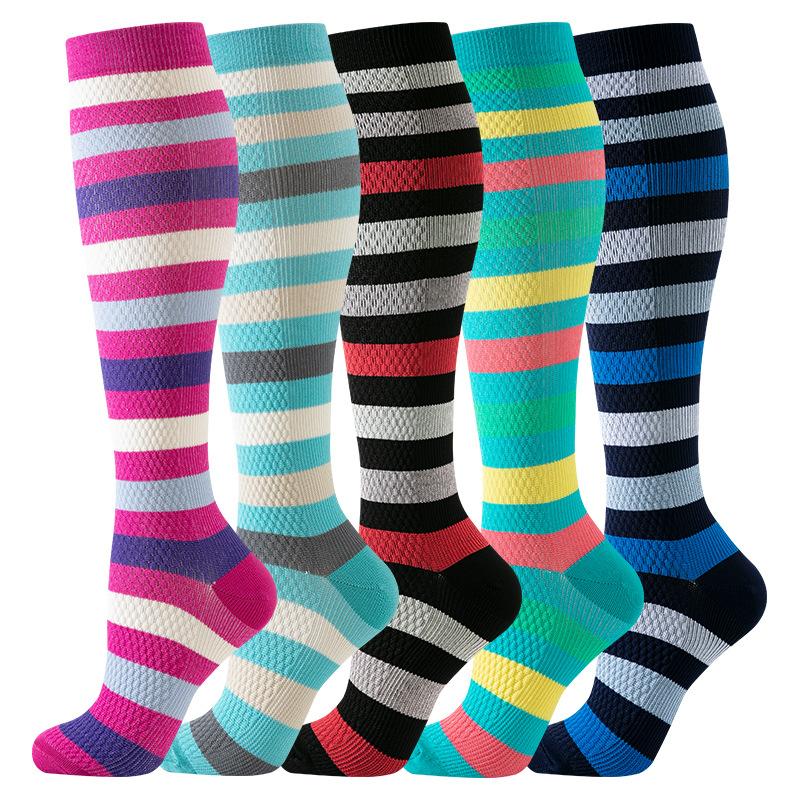 Compression Socks for Running and Exercise, Knee High Support, Women and Men, 6 Pairs - Christmas gifts, Christmas socks