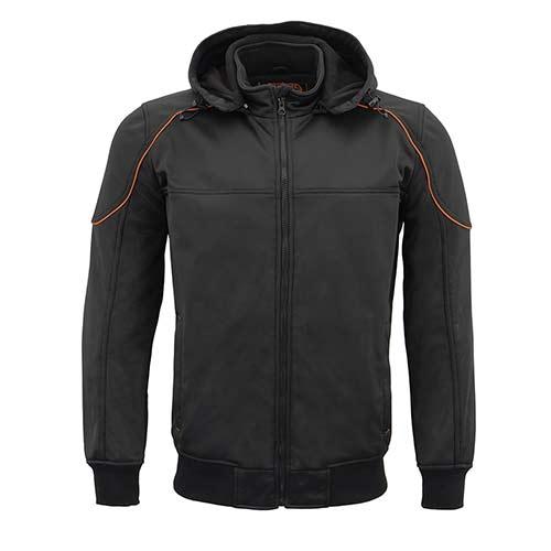 Milwaukee Leather Men's Textile Motorcycle Riding Hoodie Jacket w  CE Armor