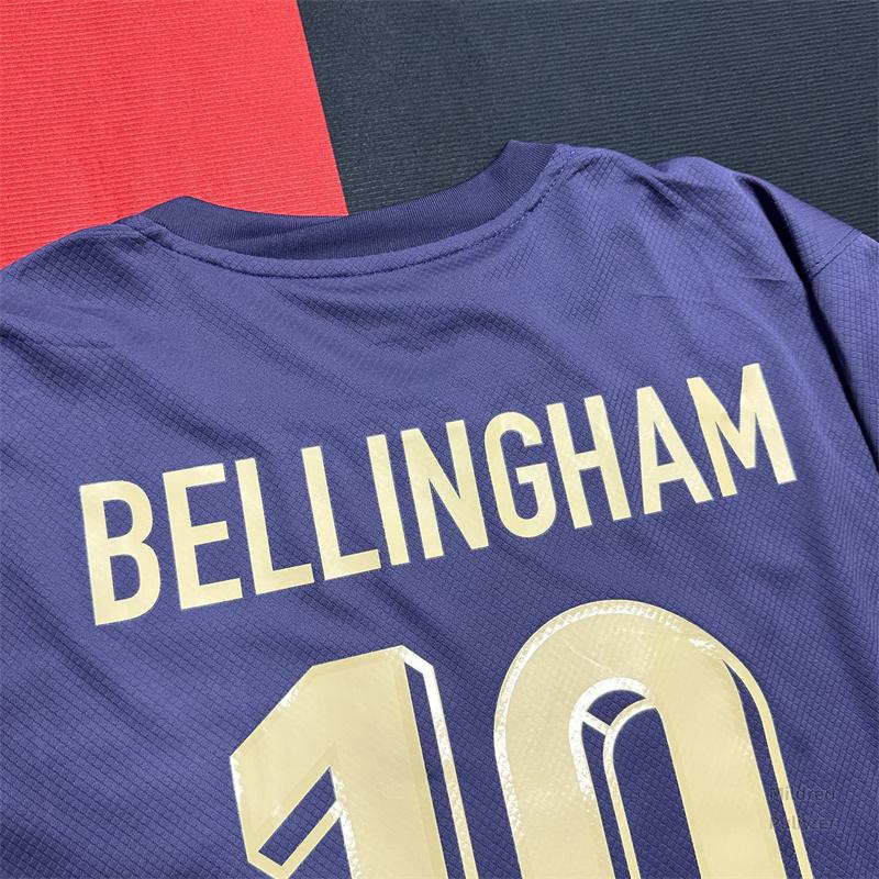 Euro 2024 England Away Bellingham 10 Short Sleeve Soccer Jersey