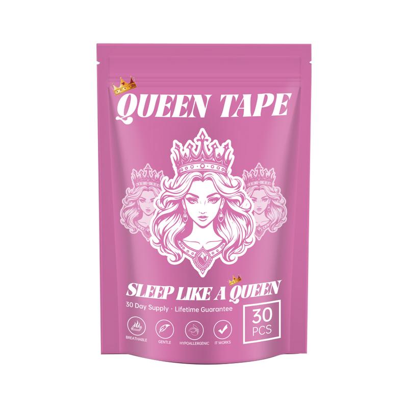 Queen Mouth Tape, for sleep one month supply, mouth tape, pink, gentle，adhesion,30 Strips,sports accessories,