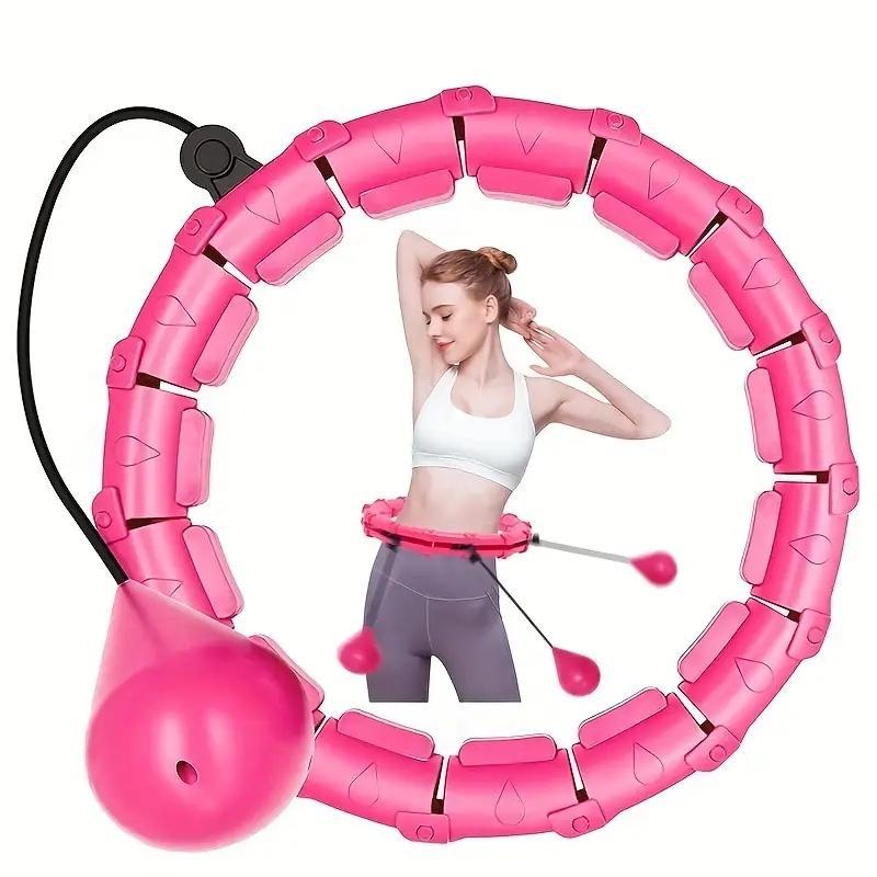 24 Sections Detachable Fitness Ring, Portable Removable Pilates Ring with Weighted Ball, Workout Equipment for Thin Waist