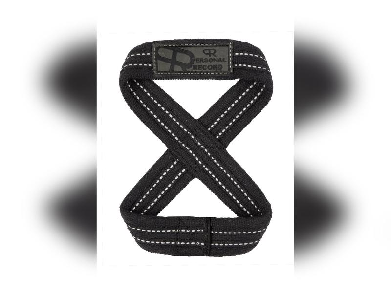 Personal Record Heavy Duty Premium 8 Figure Lifting Straps - PR909 - Black Grey