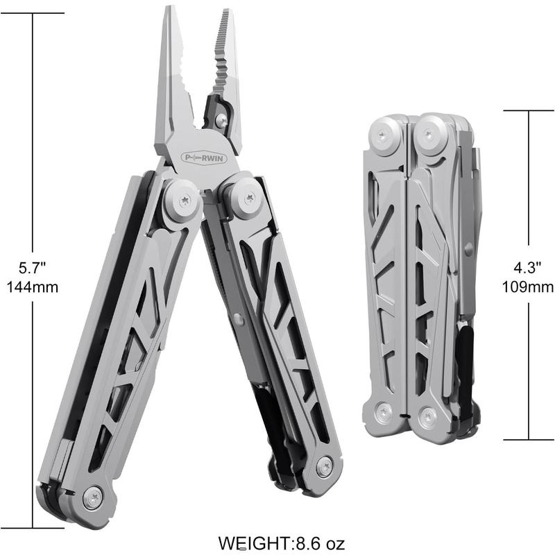 Multitool, 17in1 Stainless Steel Pliers with SelfLocking, Pocket Knife, Nylon Sheath, Professional (), Camping and Hunting,,