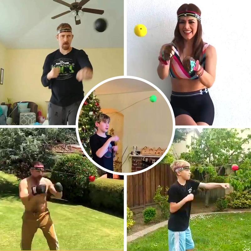 Xoutdoort Boxing Ball Family Pack, 2 Adjustable Headbands + 2 Novice Balls + 1 Veteran Ball + 1 Boxer Ball And More