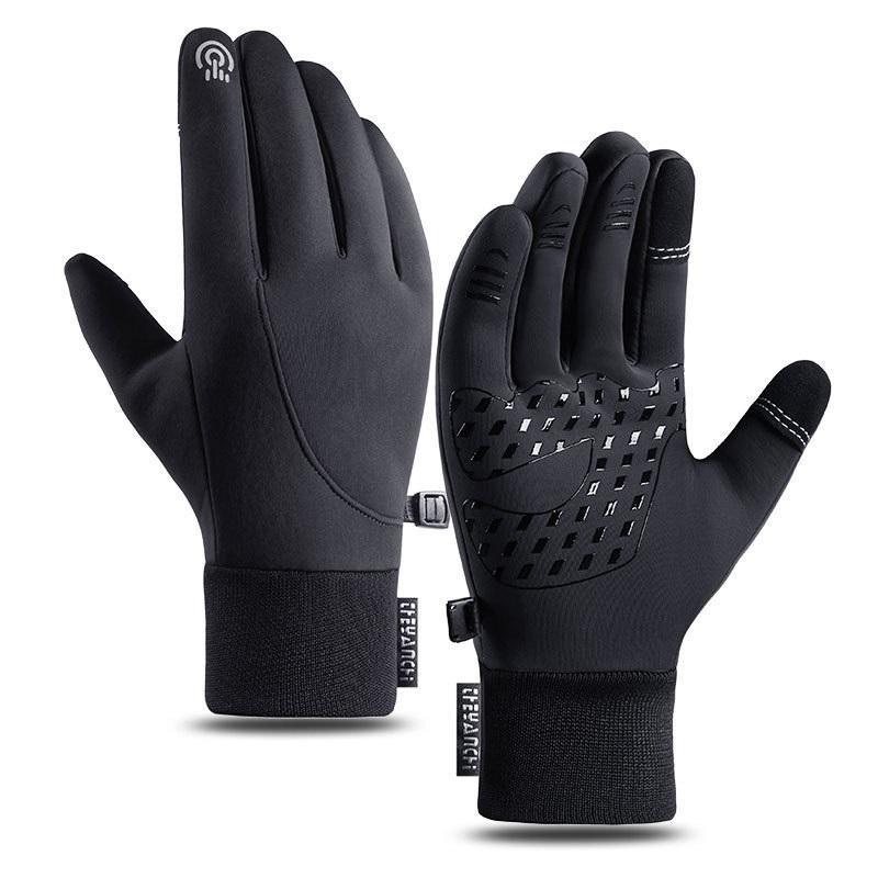 Unisex Winter Cycling Gloves, 1 Pair Outdoor Sports Waterproof Warming Supplies, Thickened Fishing Hand Accessories for Men & Women, Sports & Outdoor Accessories, Gym Accessories