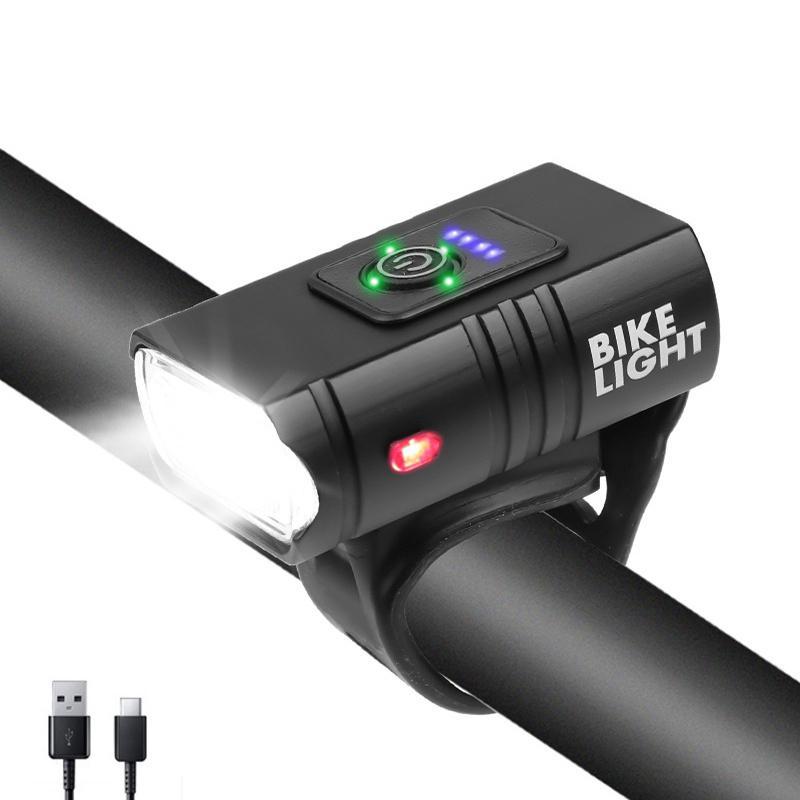 Bicycle Headlight, USB Rechargeable Bike Front Light, Super Bright LED Mountain Bike Light