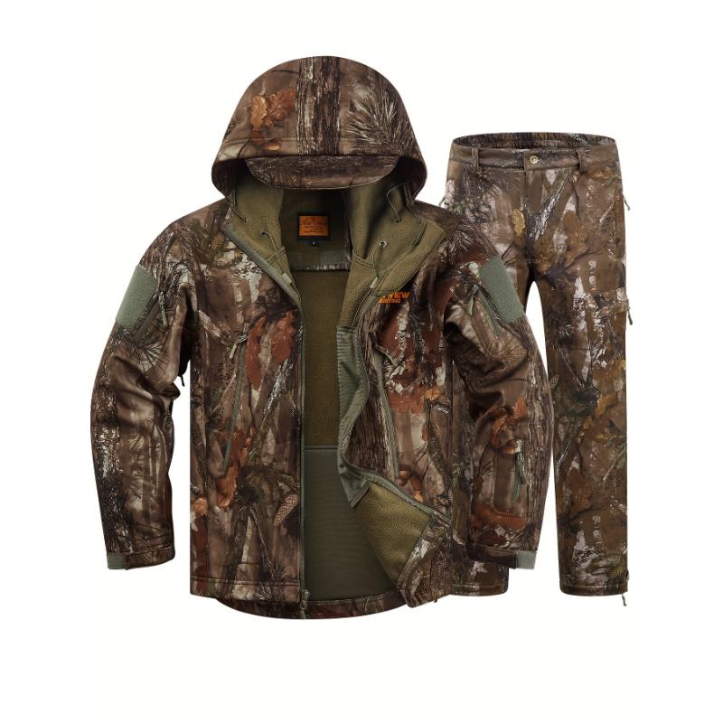 NEW VIEW Camo Hunting Clothes For Men, Quiet Warm Hunting Jacket And Pants, Water Resistant Hunting Suit For Deer Duck Bow Hunt