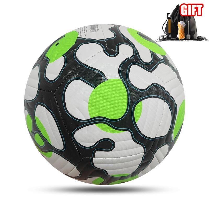 Summer 1 Set Outdoor Training Football Kit, Includes Pump, Size 5 Ball, Net Bag, Ball Pins, Training and Entertainment Balls for Kids and Adults