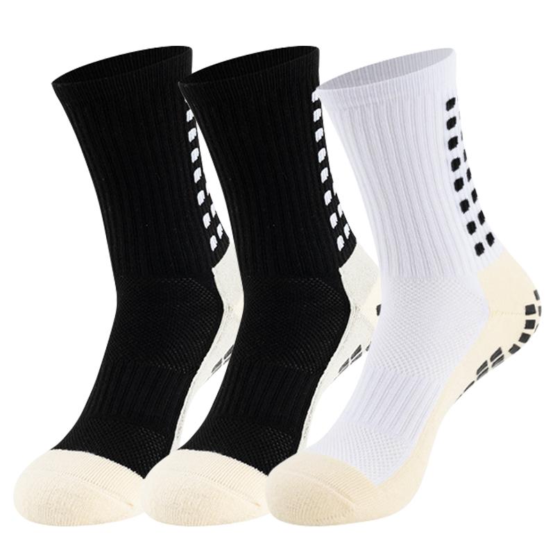 Men's Soccer Socks, Anti Slip Soccer Socks for Men Women , Non Slip Football Basketball Hockey Sports Socks with Grip Pads, 3 Pair