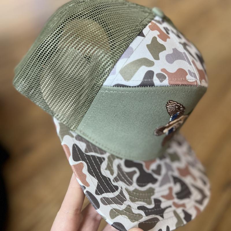 Flying Mallard Olive Dusted Camo 7 Panel PGS Hat