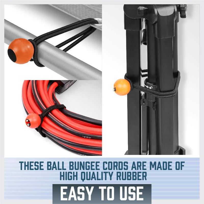 HORUSDY 45 Pack Ball Bungee Cords, Includes 6”, 9”, 11” Heavy Duty Gazebo Tarp Tie Down Cord.