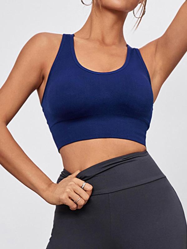 Women's 2024 Basic Criss Cross Backless Sports Bra, Cute Gym Clothes, Gym Clothing, Minimalist Comfort Seamless Push Up Cup Lingerie Top, Workout Gym Yoga Exercise Bra, Yoga Bras, Sports Bra for Women, Gym Essentials Women