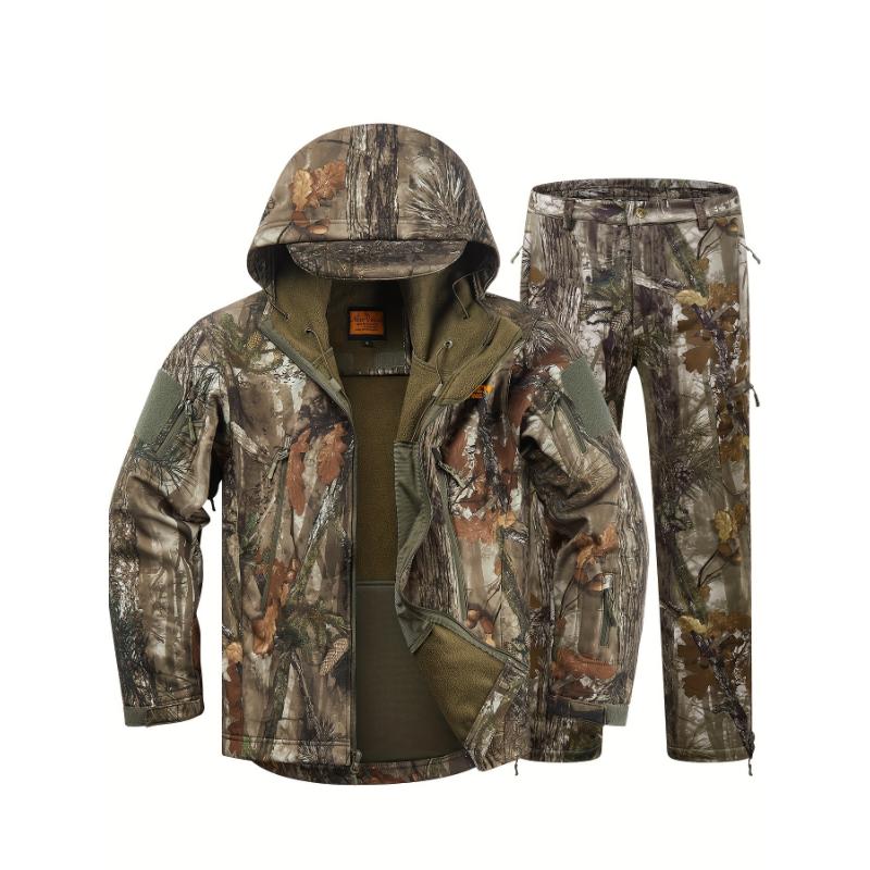 NEW VIEW Camo Hunting Clothes For Men, Quiet Warm Hunting Jacket And Pants, Water Resistant Hunting Suit For Deer Duck Bow Hunt