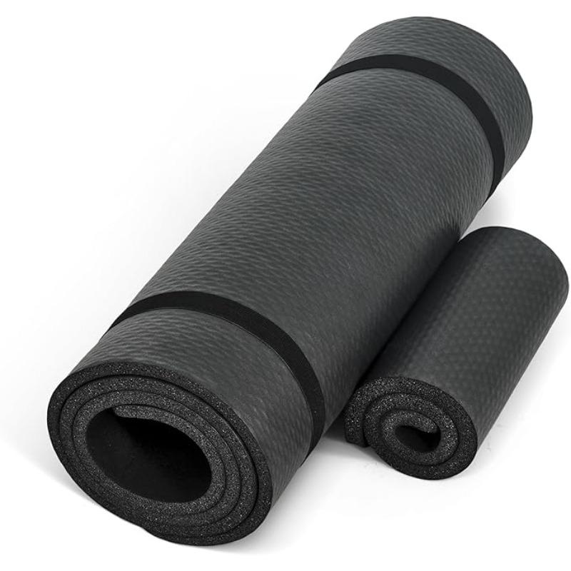 1 2-Inch Extra Thick Exercise Yoga Mat Extra Thick High Density Anti-Tear with Carrying Strap with Optional Blocks