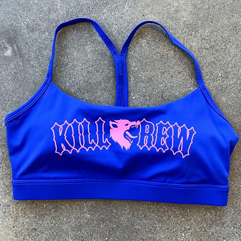 [Kill Crew] Classic Sports Bra - Blue   Pink, Womens, Gymwear, Comfortable