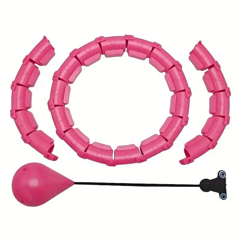 24 Sections Detachable Fitness Ring, Portable Removable Pilates Ring with Weighted Ball, Workout Equipment for Thin Waist