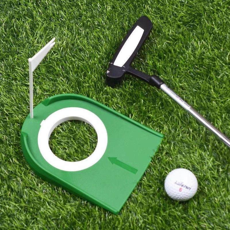 Golf Putting Practice Mat, 1 Count Golf Putting Hole Plastic Equipment, Golf Training Accessories for Indoor Outdoor, Christmas, Christmas Gift