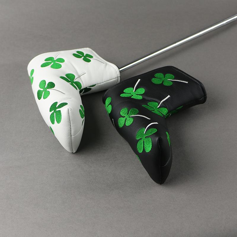 Four-leaf Pattern Golf Club Head Cover, Creative Embroidery Golf Club Head Cover, Golf Club Protector for Men & Women