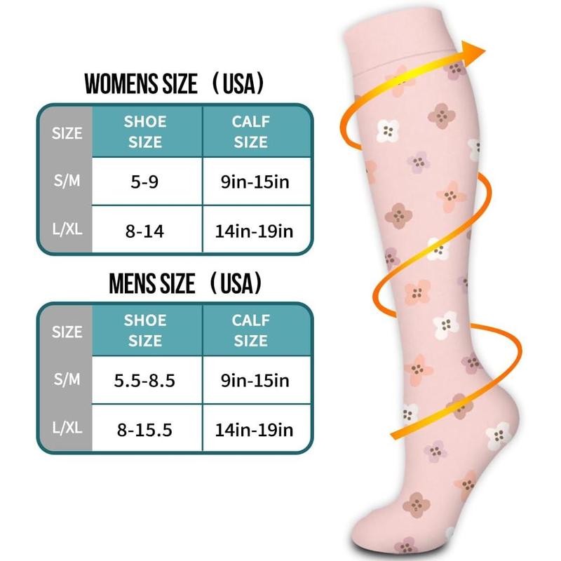 Compression Socks for Women & Men Circulation(6 pairs)-Graduated Supports Socks for Running, Athletic Sports