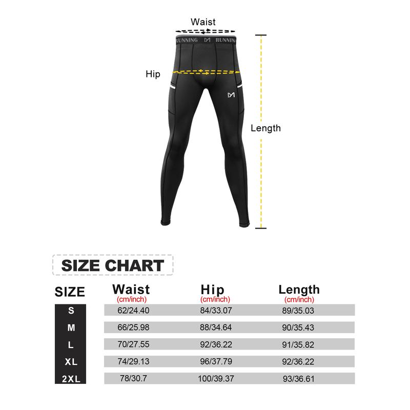 MEETWEE Mens Compression Pants,Workout Leggings for Men,Cool Dry 3 4 One Leg Basketball Compression Tights activewear spandex