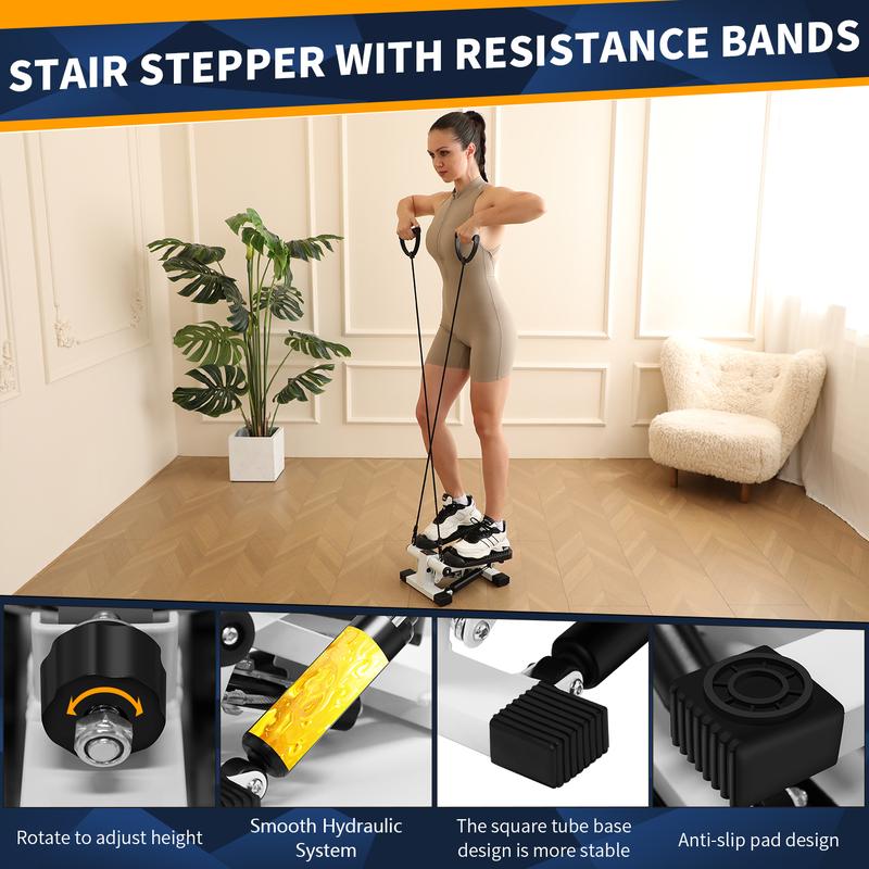 2-ZenActive Upgraded Version Mini Stepper Health & Fitness For Home Exercise   Step Cardio Equipment with Digital Monitor