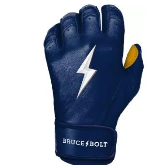 Bruce Bolt Adult Short Cuff Gold Palm Batting Gloves hot sale