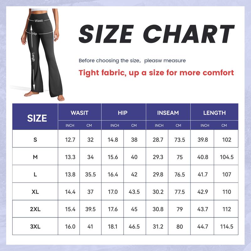 Viconow Flare Leggings for Women with Pockets - Tummy Control High Waist Bike Pants for Gym Workout Athletic Running Yoga