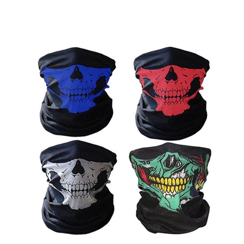 Multi-pack Gothic 3D Printed Balaclava, Skull and Demon Series Head Covering, Breathable Full Face Mask, Outdoor Windproof Half Face Mask for Men and Women, Suitable for Halloween and Day of the Dead