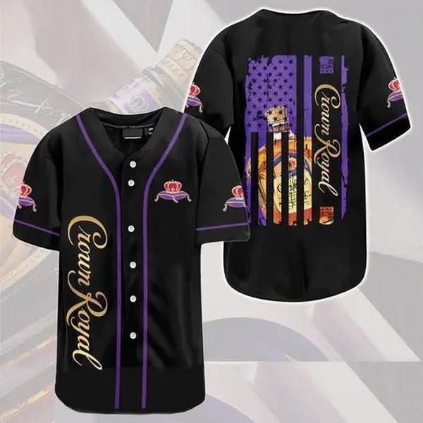 Crown Royal Baseball Jersey Shirt, Personalized Baseball Jersey, Jersey Shirt, Crown Royal Baseball Tee, Shirt For Men, Jersey Shirt