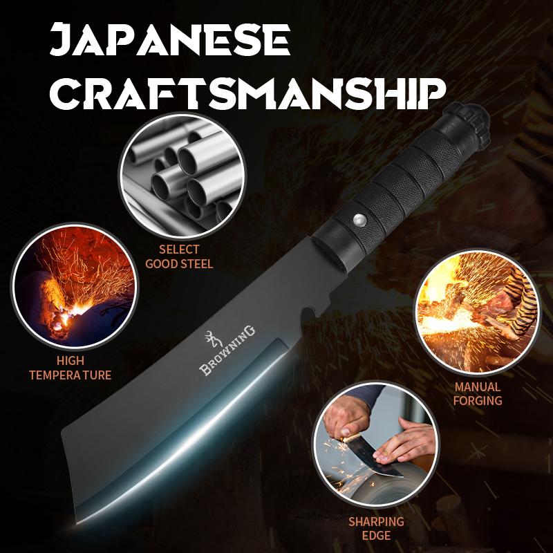 Camping high hardness multi-use knife DC portable fixed blade knife, multifunctional cutting knife kitchen multi-use knife with sheath