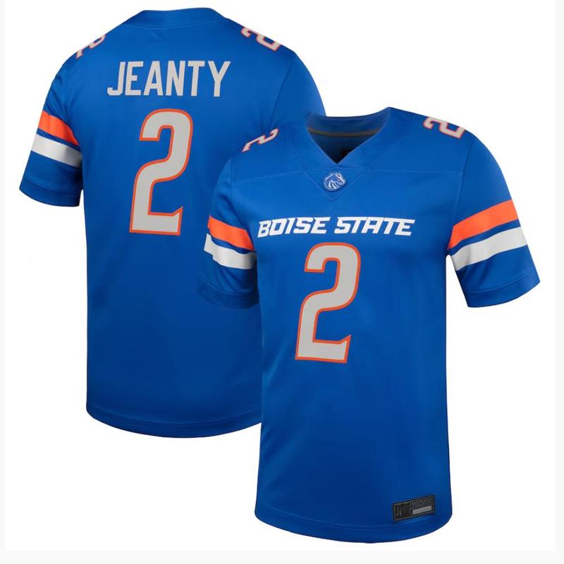 Men's Ashton Jeanty Royal Boise State Broncos Football Game Jersey, NCAA Football, College Sports, gift for him, gift for birthday