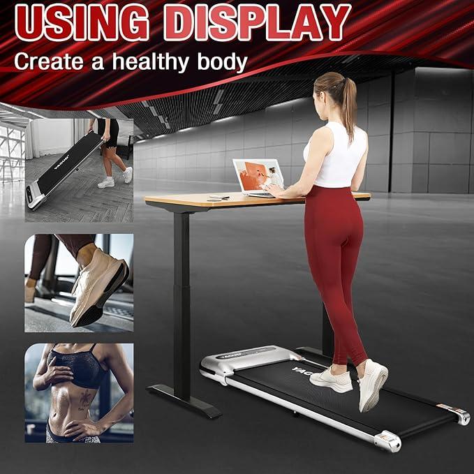 First order 70% discount ,Under Desk Treadmill, Walking Pad for Home and Office, 2.5 HP Portable Walking Jogging Running Machine with Remote Control and LED Display, Black