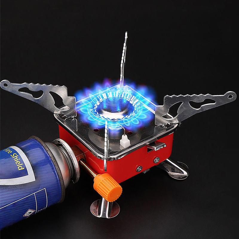 Portable Windproof Foldable Gas Stove, Mini Collapsiable Gas Stove, Mini Outdoor Folding Gas Stove for Home Outdoor Camping Picnic Barbecue