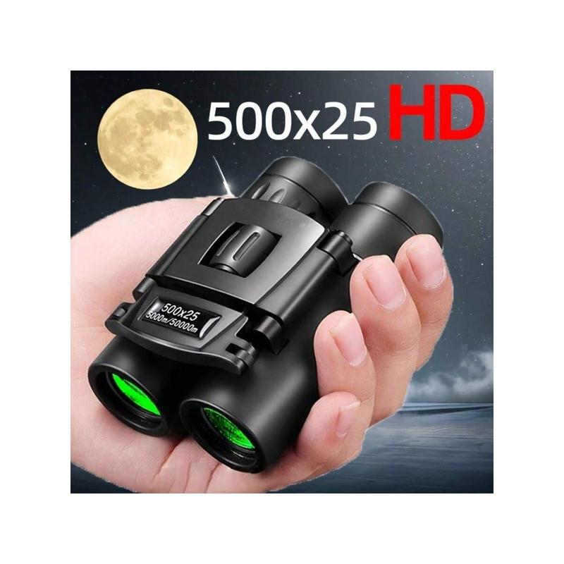 500x25 High-Powered Premium Mini Binoculars - Boasting Crystal-Clear BAK4 Prism, Shock-Resistant Design, And High