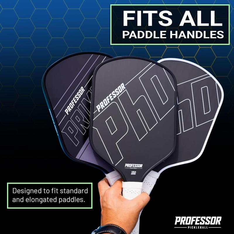 Pickleball Overgrip - Professor P-Tac Variety Pack Overgrips for Pickleball Paddles - 6 & 12 Pack Multicolor Tacky Overgrips - Sweat Absorbing Grips